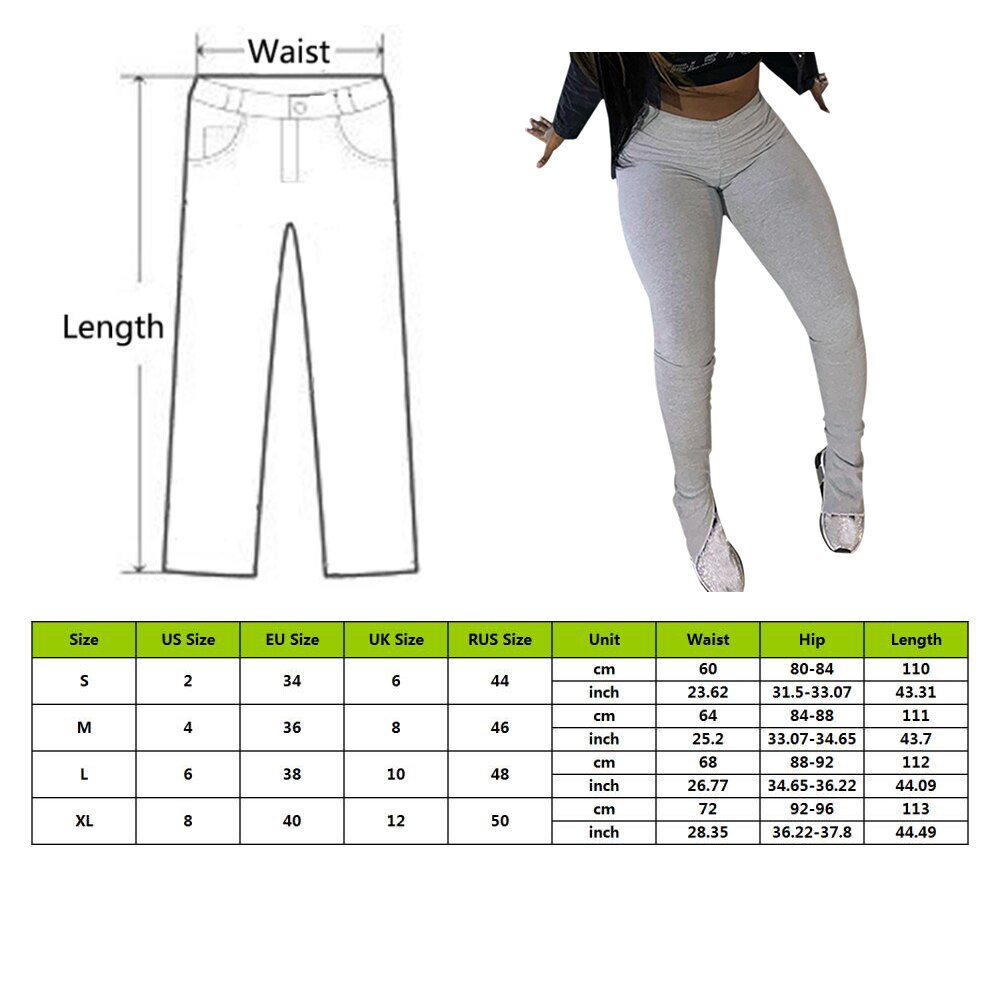 Stacked leggings joggers stacked sweatpants women ruched pants legging jogging femme stacked pants women sweat pants trousers