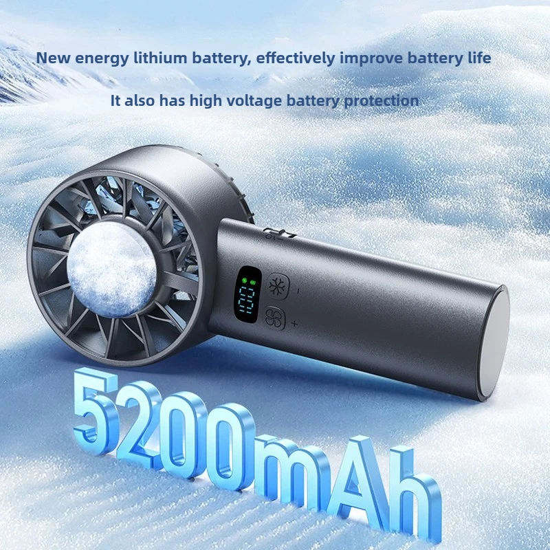 Kompres lodowy szybki wentylator chłodzący wentylatory ręczne USB akumulator przenośny mini wentylator cyfrowy wyświetlacz doprowadziło, podróże, kemping, na zewnątrz