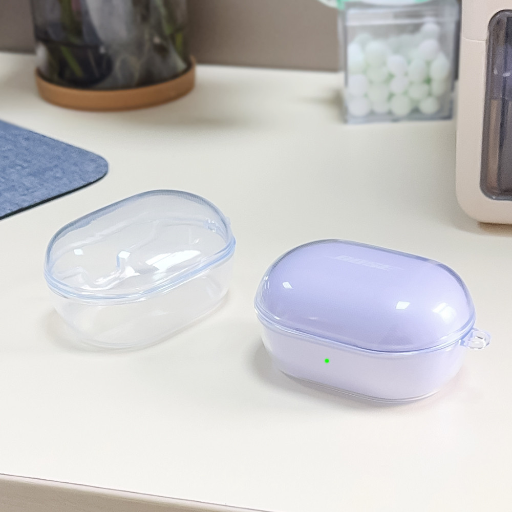 Hoesje voor Bose Quietcomfort oordopjes 2024, transparante hoes, transparant TPU draadloze oortelefoonhoesjes