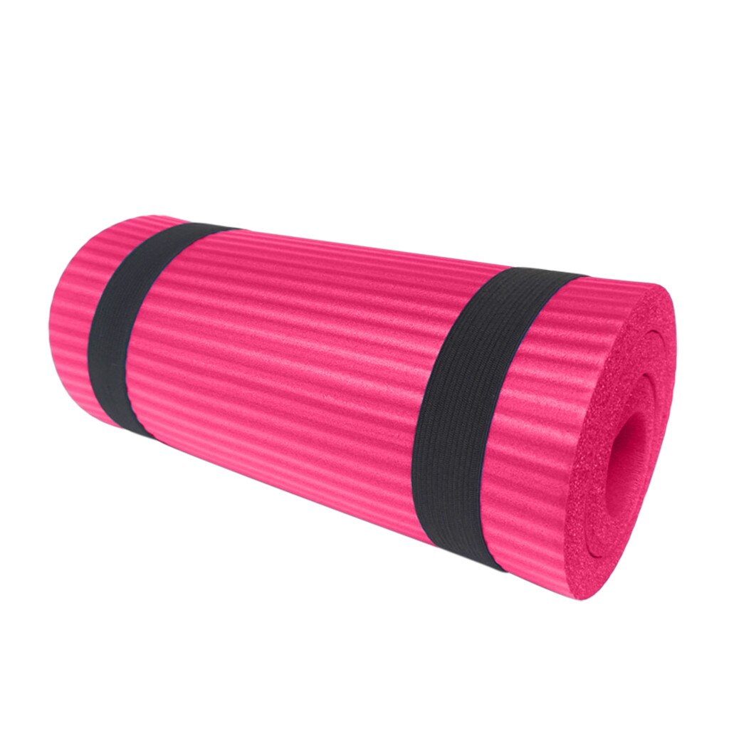 Petit tapis de Yoga épais et Durable de 15 Mm, tapis de sport antidérapant pour perdre du poids, équipement de Fitness: Rose