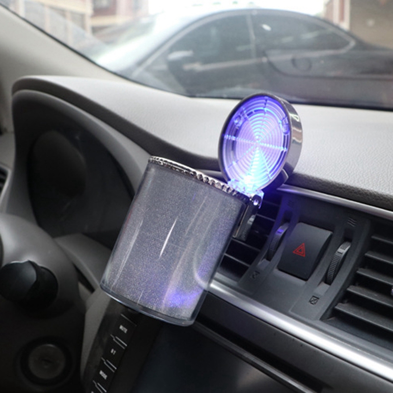 Auto Asbak Houder Met Led Licht Draagbare Auto Air Vent Roken Cup Asbak Kleur Veranderende Cover Voor Interieur Supply