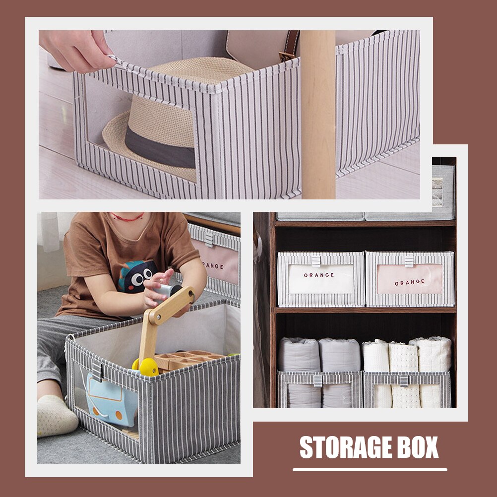 Wardrobe Organizing Box Foldable Cloth Storage Box Sundries Organizer Without Lid