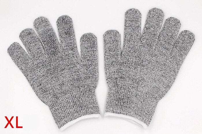One pair Anti-cut Gloves Rotary cutter Level 5 Cut resistant Safety Protective Glove For Men Women M-XXL: XL