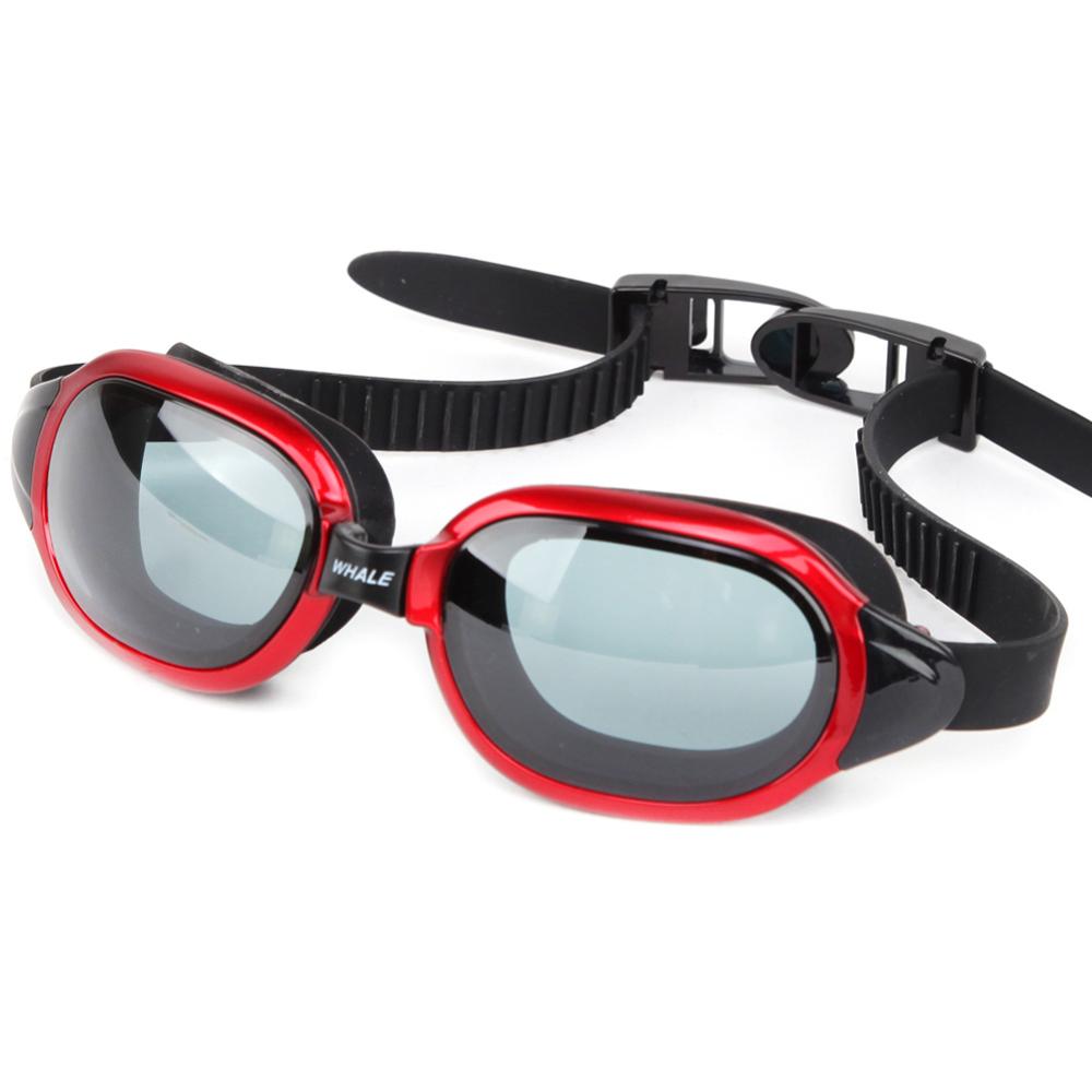 Whale cf8600 Anti-Fog UV Swimming goggles brands Men Women Waterproof silicone Swim glasses Eyewear with box: red