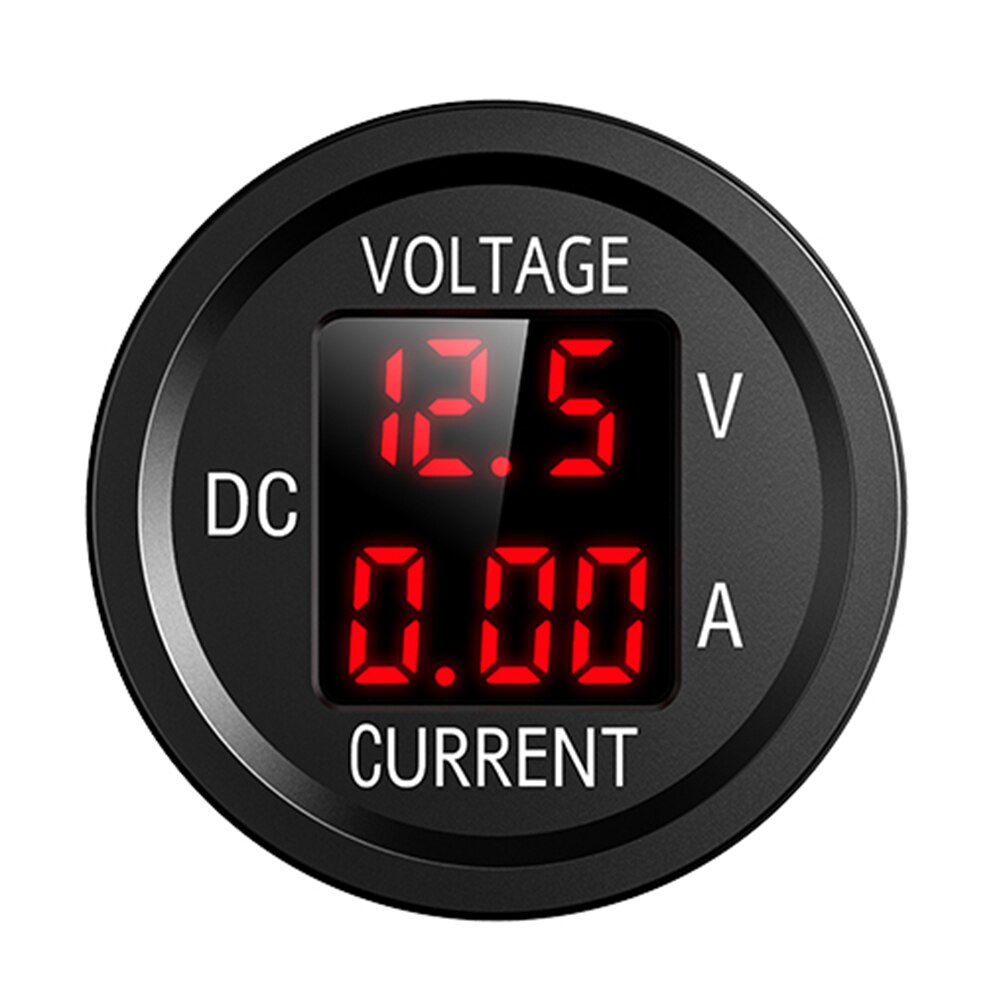 Bil digitalt panel voltmeter meter letvægts personlig ammeter spænding strøm tilbehør til 12-24v bil lastbil