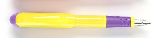 2020newest colorful fountain pen with blue ink catridge for office student writing drawing bullet journal recycle pen: purple yellow