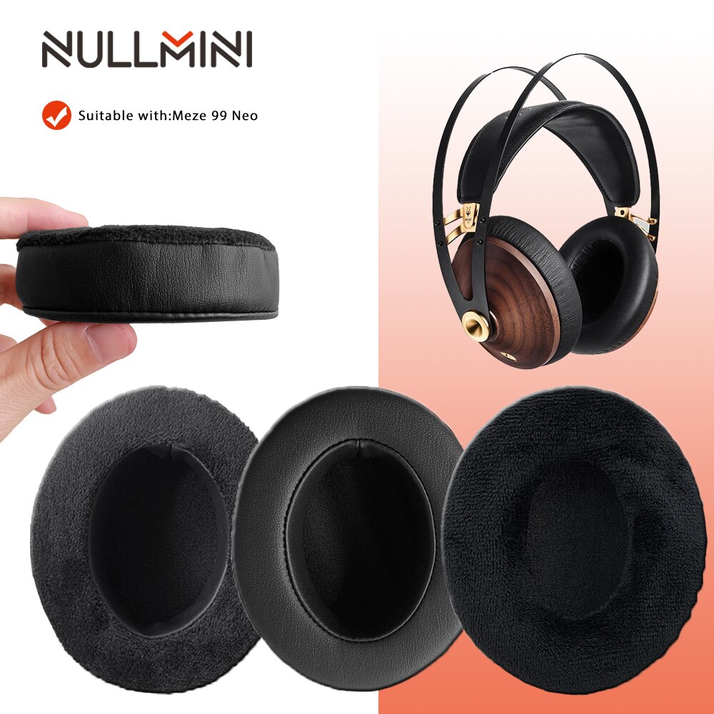 Nullmini Vervanging Oorkussen Voor Meze 99 Neo Hoofdtelefoon Hoofdband Oorbeschermer Dikker Lederen Fluwelen Mouw Headset