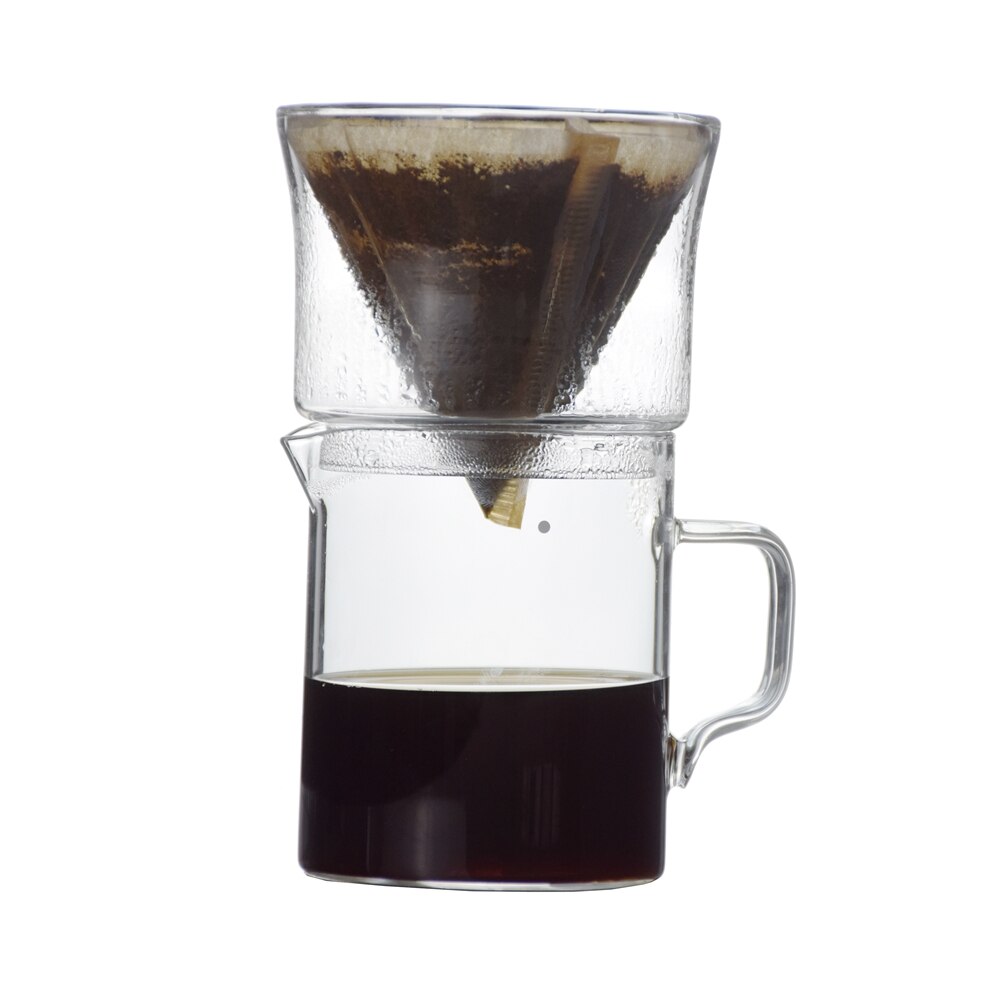 V60 Ice Drip Coffee Maker Adjustable Rate Dutch Style Coffee Tea Maker Cold Brew Coffee Dripper with Glass Hopper