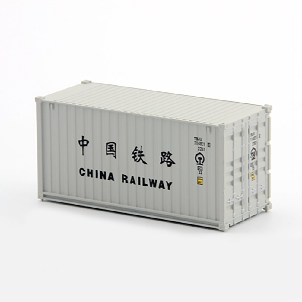 C8726 1pc Container da 20 piedi modello in scala HO accessori per treno 1:87 20 piedi modello di Container Layout ferroviario: Gray CHINA RAIWAY