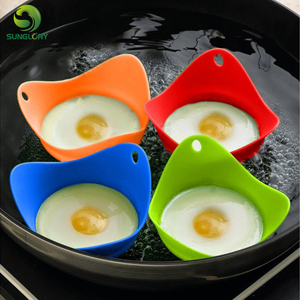 2Pcs/Lot Silicone Egg Poacher Poaching Pods Egg Mold Bowl Rings Cooker Boiler Cuit Oeuf Dur Kitchen Cooking Tools Pancake Maker