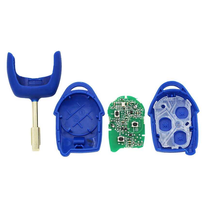 Clé télécommande à 3 boutons 433MHz ID63, puce électrique pour Ford Transit WM VM 2006 P/N: FO21 Blade