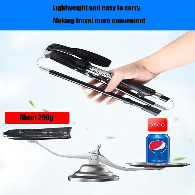 Trekking Poles Folding Hiking Stick Collapsible Hiking Poles Trekking Stick Walking Poles Walking Sticks Easy Put Into Bag