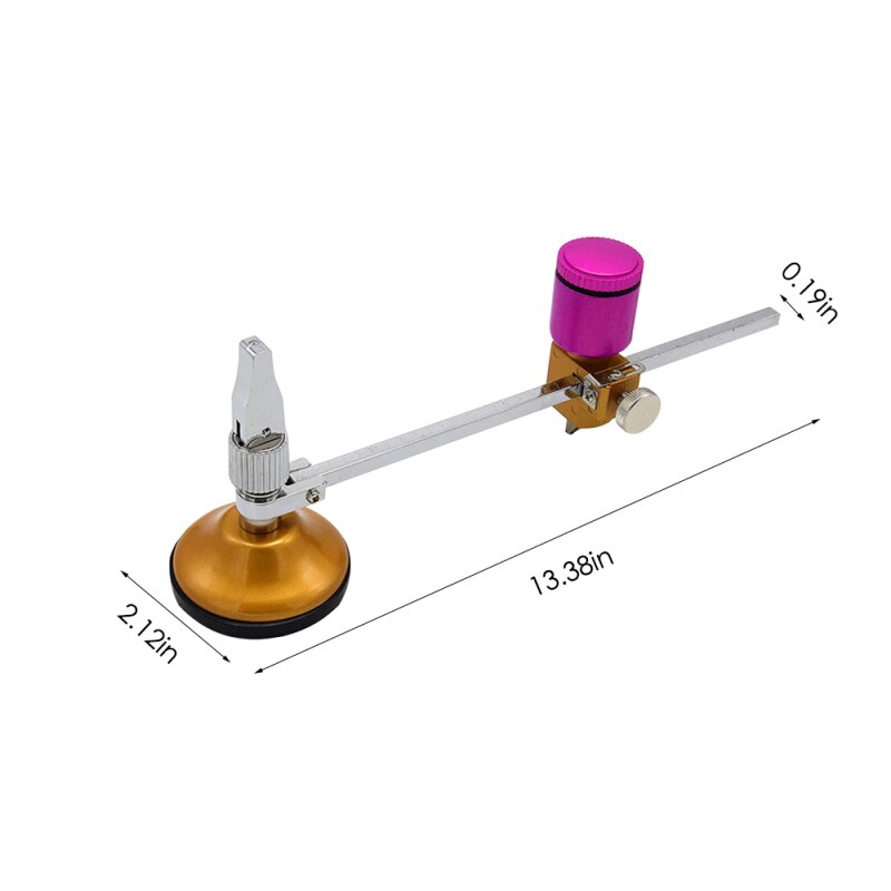 60Cm/23.6 Inch Cirkel Glassnijder Tool Heavy Duty Circulaire Glassnijder Kompassen Type Industriële Grade Glas Cirkel snijden: D
