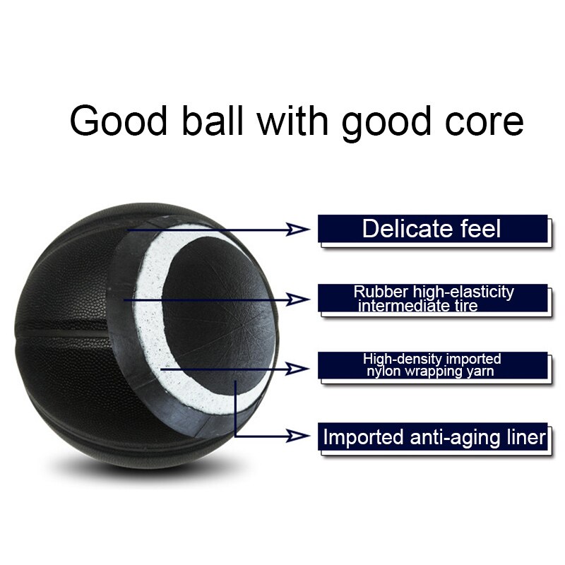 Glowing Reflective Basketball Luminous Glow in Dark Basketball for Night Game Kids PU Luminous Basketball