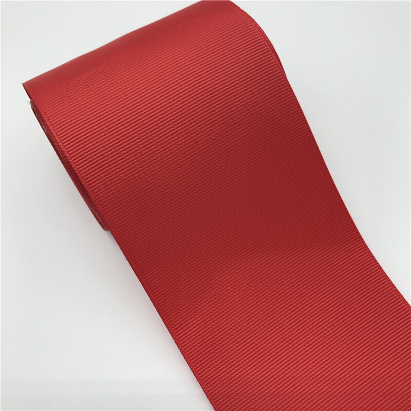 5Yards 3" 75mm Grosgrain Ribbon Bow Hair Party Wedding Christmas Decoration DIY Wrapping: Red