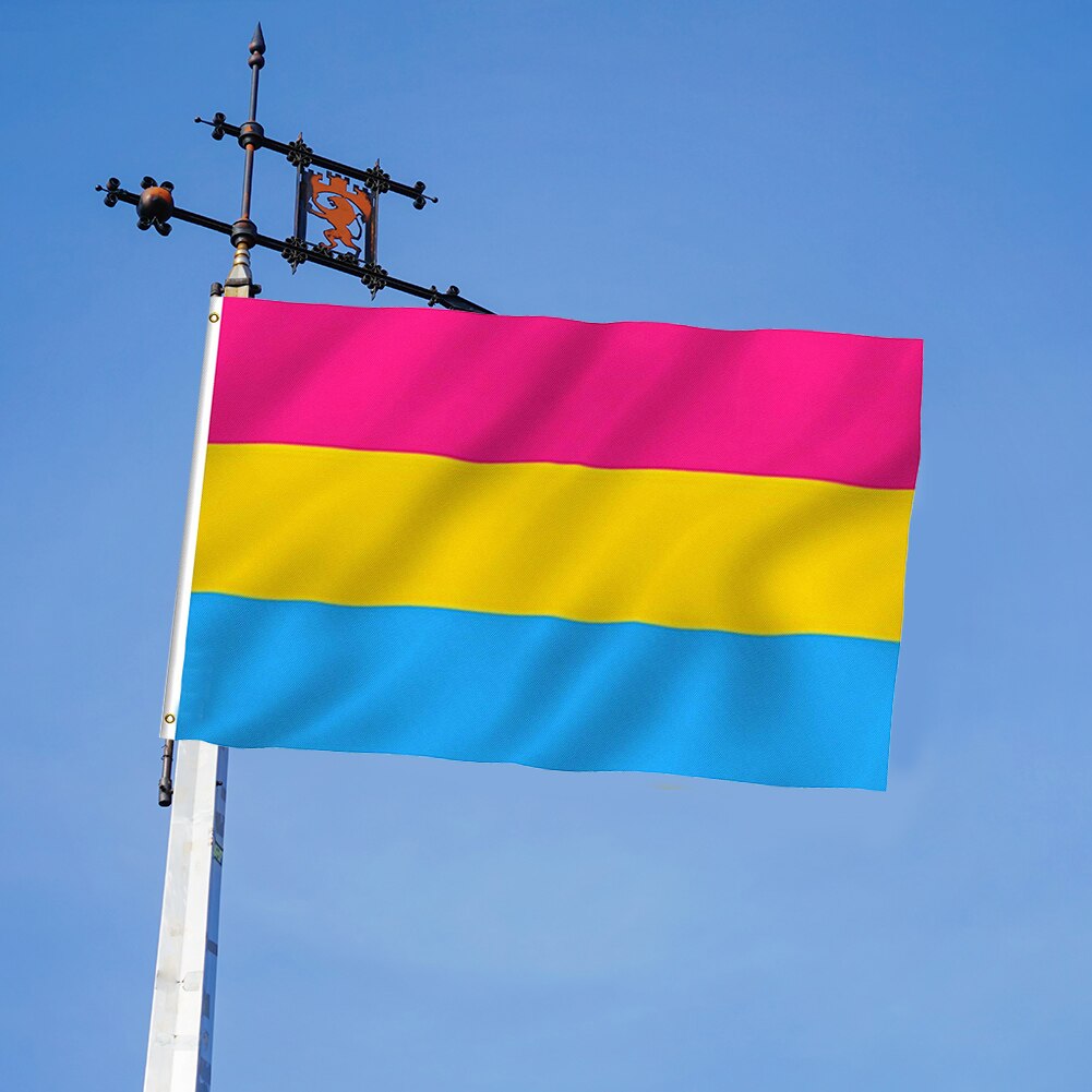 90CM x 150CM Omnisexual LGBT Stolz Pan Stolz Pan Pansexual Flagge Banner Für Dekoration Regenbogen Fahnen Banner