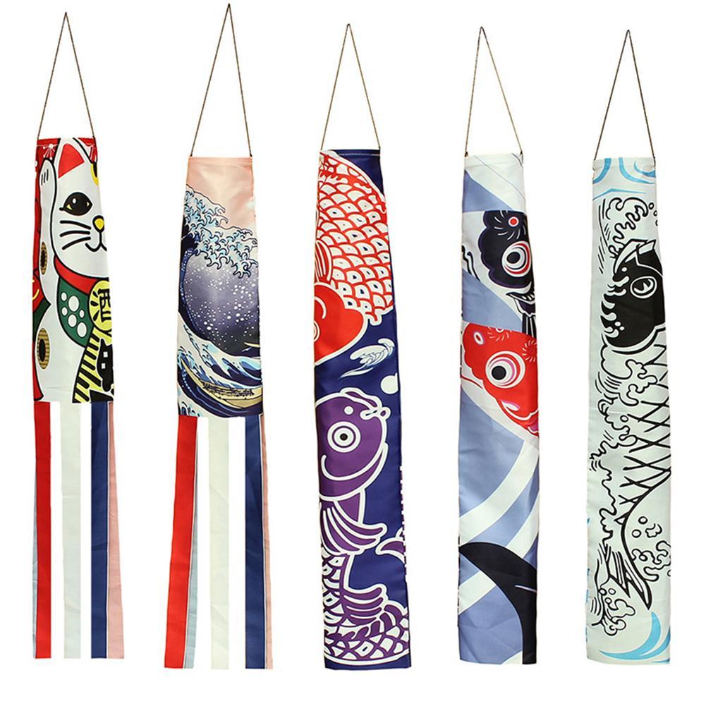 Heißer 70cm Japanischen Karpfen Spray Windsack Streamer Fisch Flagge Koinobori Kite Cartoon Fisch Bunte Windsack Karpfen Wind Socke Flagge 140cm