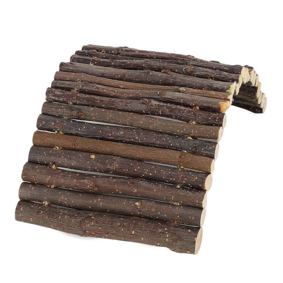 Træ hamster legetøj hamster stige hamster bue bro bue bro hamster stige kanin små dyr kæledyr bur tilbehør