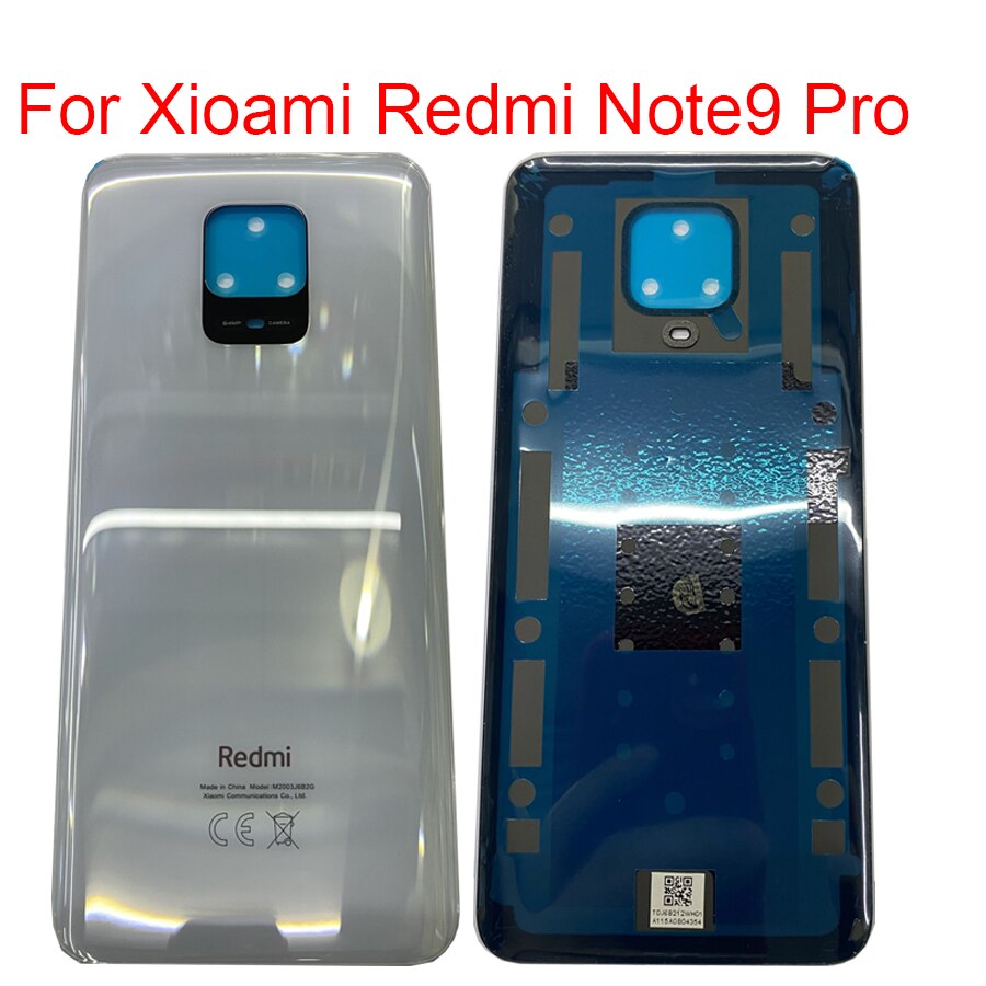 Originele Voor Xiaomi Redmi Note 9 Pro Batterij Cover Terug Glas Achterpaneel 9Pro Behuizing Case Voor Redmi Note 9S Back Battery Cover