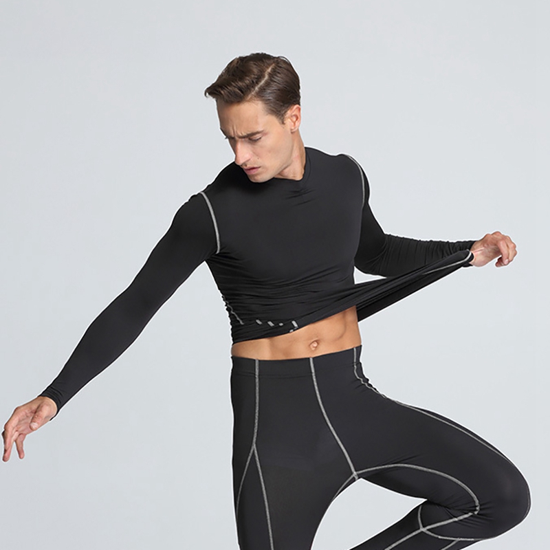 Men's Long Sleeve Running T-Shirt - Quick Dry UV Protection Fitness Top