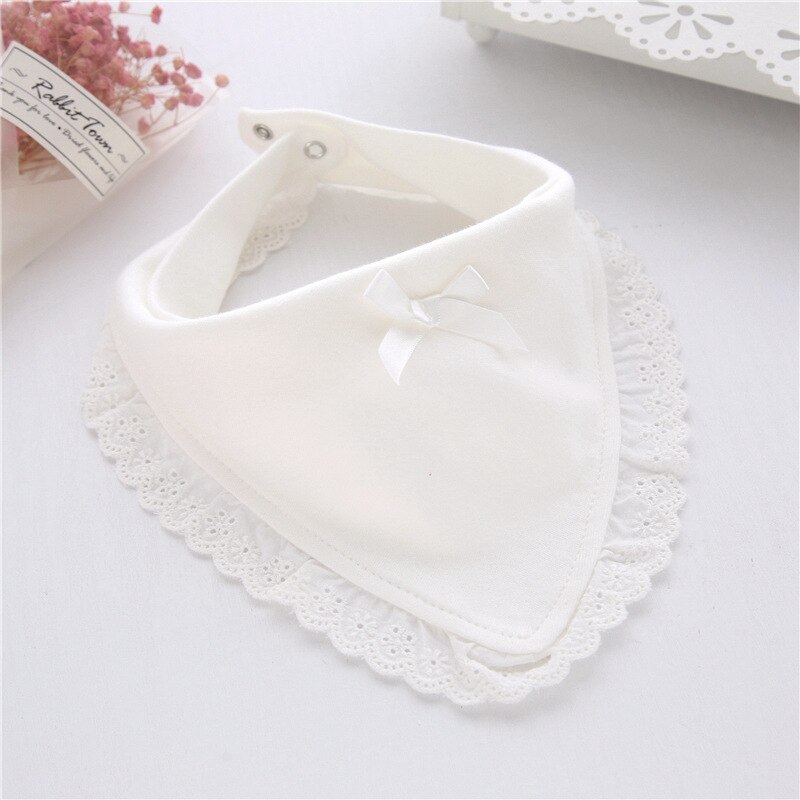 Baby Mädchen Prinzessin Spitze Drooling Lätzchen Speichel Handtuch Runde Weiche Baumwolle Runde Bib Rosa Weiß Farbe Für Neugeborene Baby Kinder dinge: 9