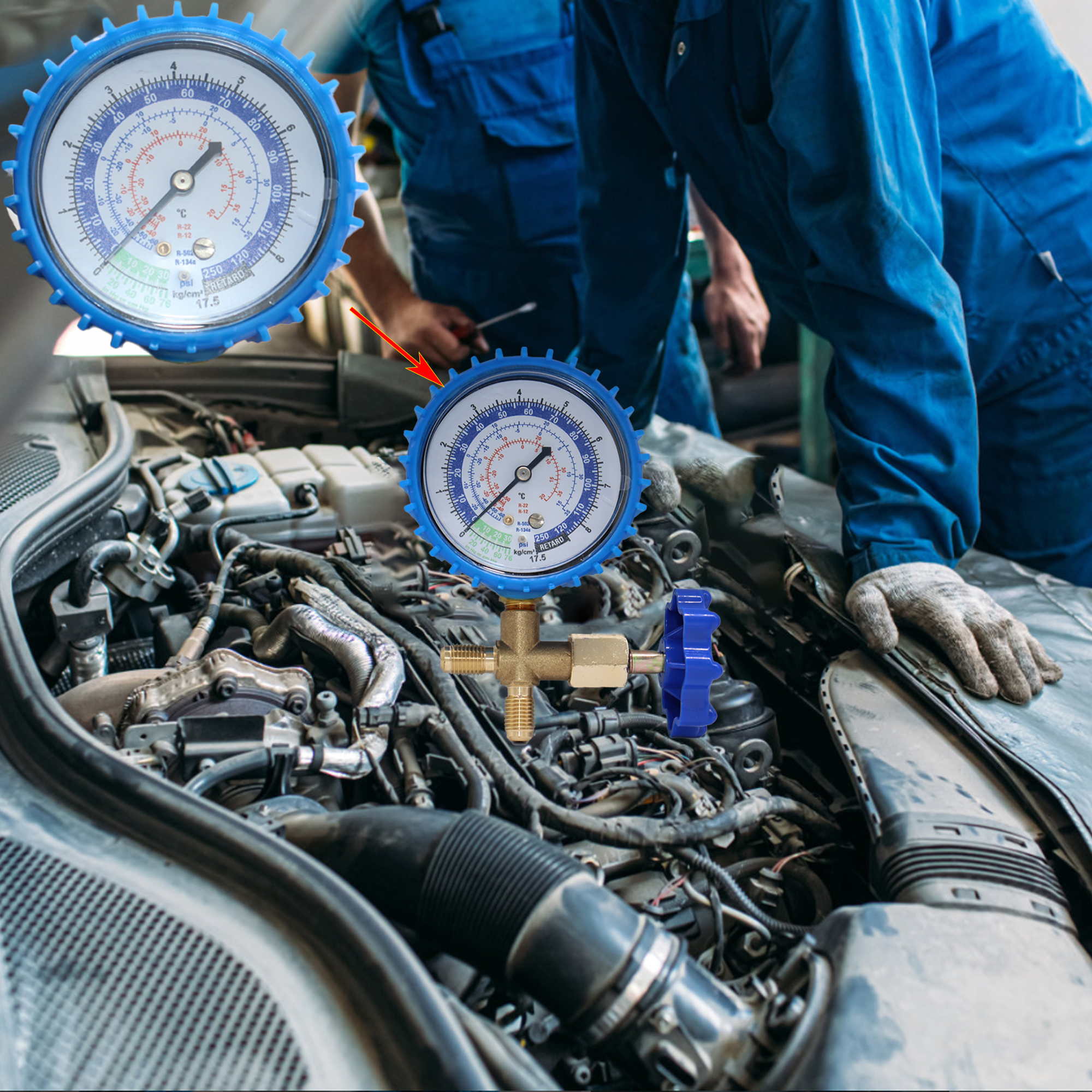 R134A Recharge Kit AC Charging Hose R502 R22 Manifold Gauge Hose Kit for Air Condition Refrigeration Charging with R410A