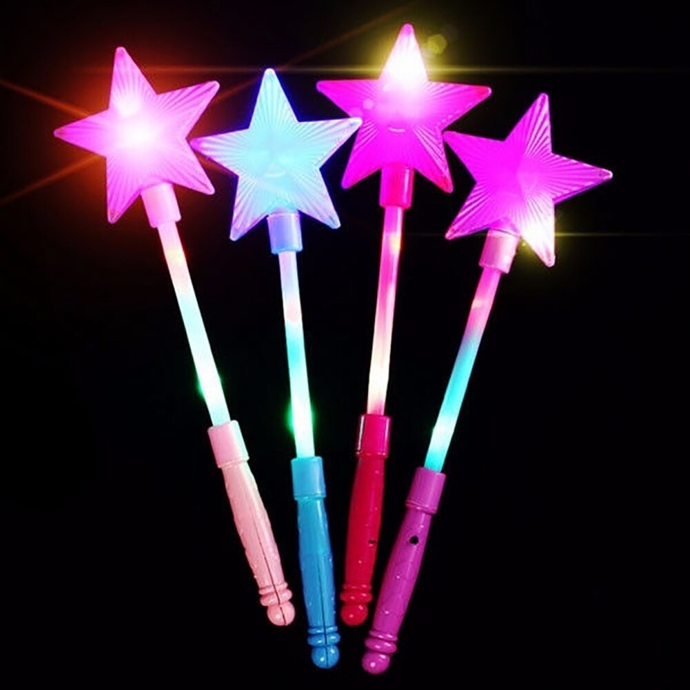 Mode Led Knippert Glow Stick Wand Vijfpuntige Ster Fairy Wand Kinderen Speelgoed