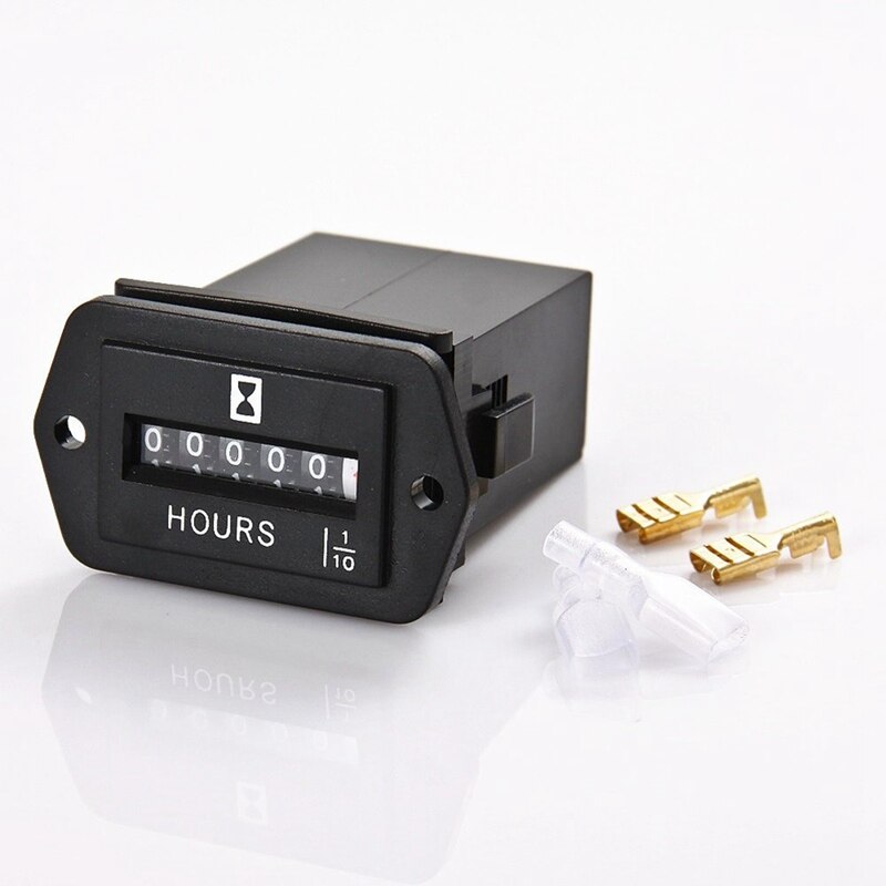 DC 6-80V Mechanical Hour Meter - Hourmeter For Engine Generator Boat Automobiles Motorcross Motor Truck Tractor