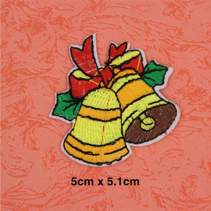 1Pcs Christmas Style Patch For Clothing Iron On Embroidered Sew Applique Cute Patch Fabric Badge Garment DIY Apparel Accessories: 9