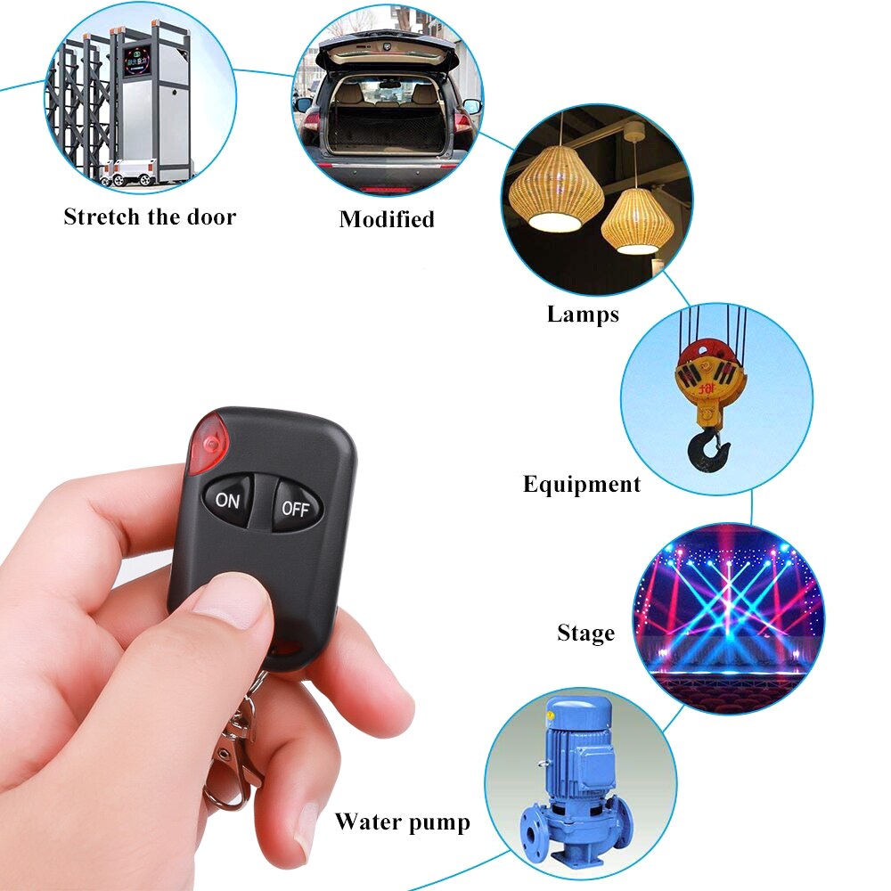 Draadloze Rf Afstandsbediening 433 Mhz Universele Elektrische Poort Garagedeur Afstandsbediening Autosleutelzakje Controller Led Licht