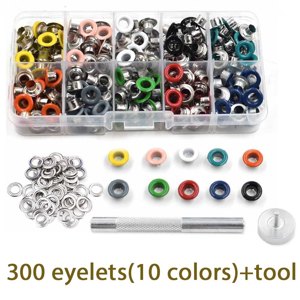 300#  malingsfarve 5mm metaløjer nitter farve knaphuller flerfarvet spænde øjeværktøj tøj tilbehør: Antik kobber