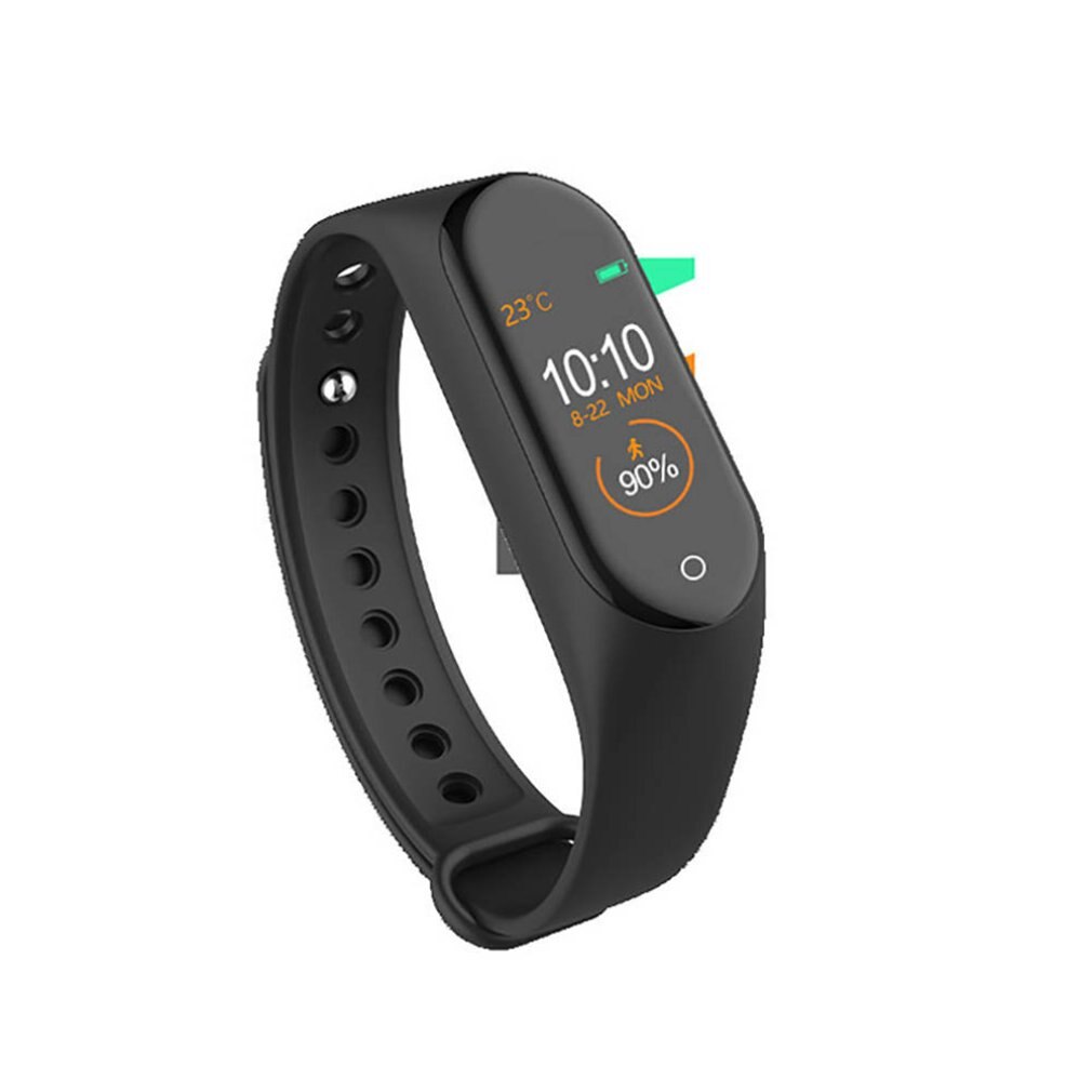 Pulsera inteligente M4 con Bluetooth, brazalete deportivo con control del ritmo cardíaco y de la presión sanguínea: Default Title