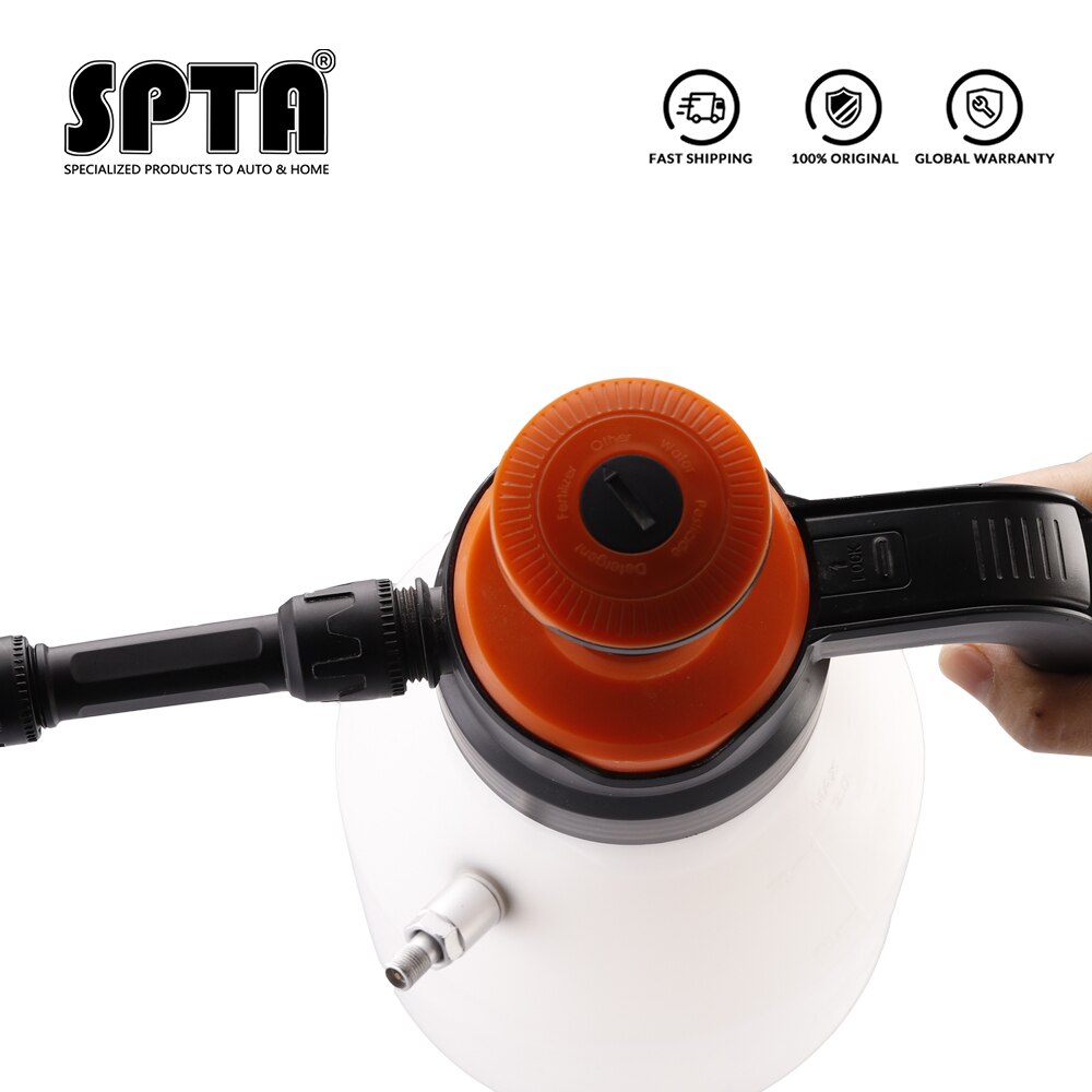 SPTA 2L Car Wash Sprayer Foam Sprayer Manual Pressure Pot Foam Pot Thickening PP Watering Can Foam Bottle For Car Washing