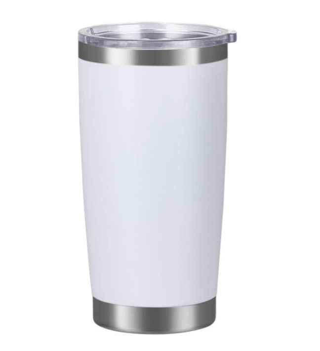 20oz Thermal Cups for Cold Beer Leakproof Thermal mug Stainless Steel Water Bottle Keep Water Coffee Drinkware: white