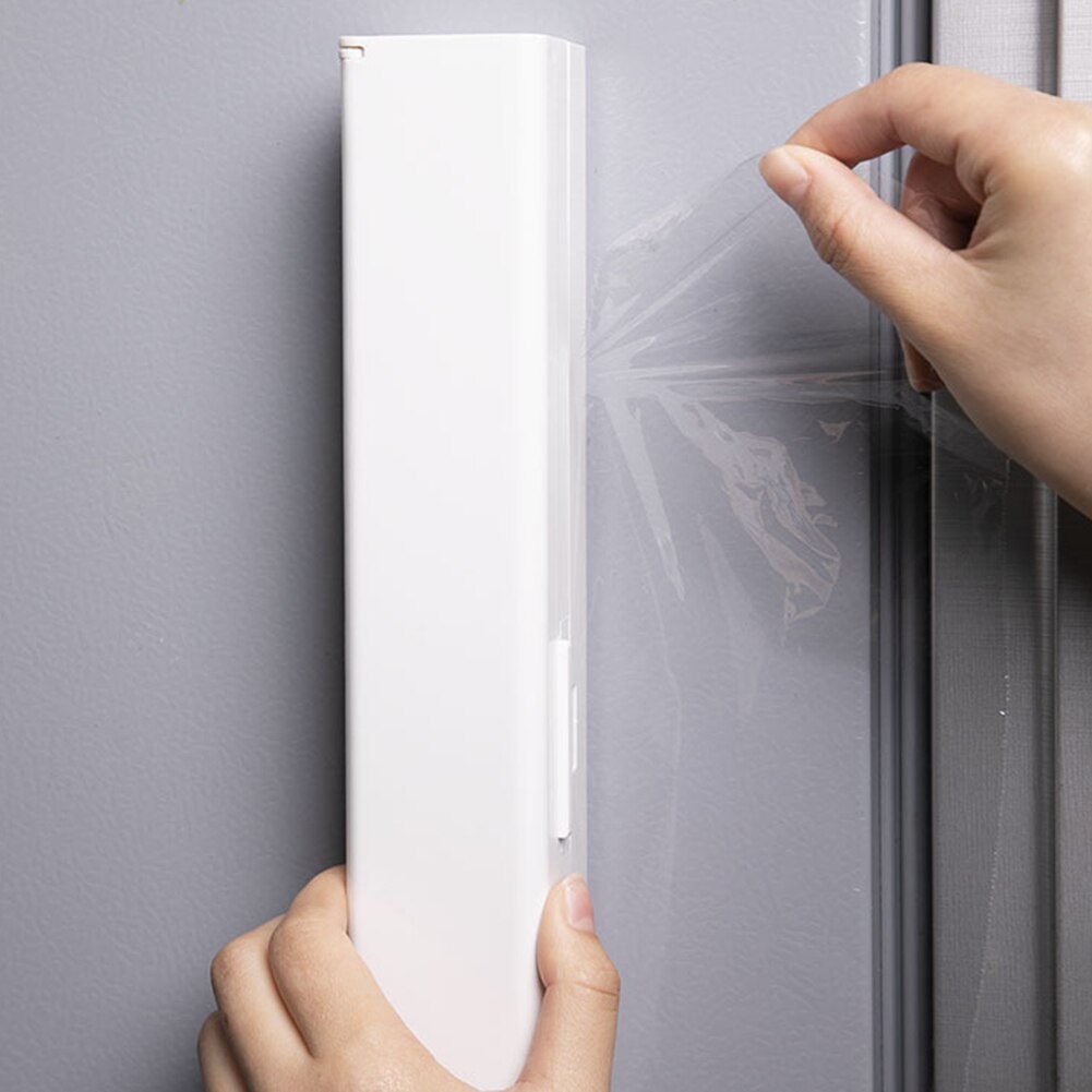 Eco Friendly White Food Wrap Dispenser 32x5x5cm Plastic Cutter Restaurant Cling Film Sealing DIY Home Kitchen