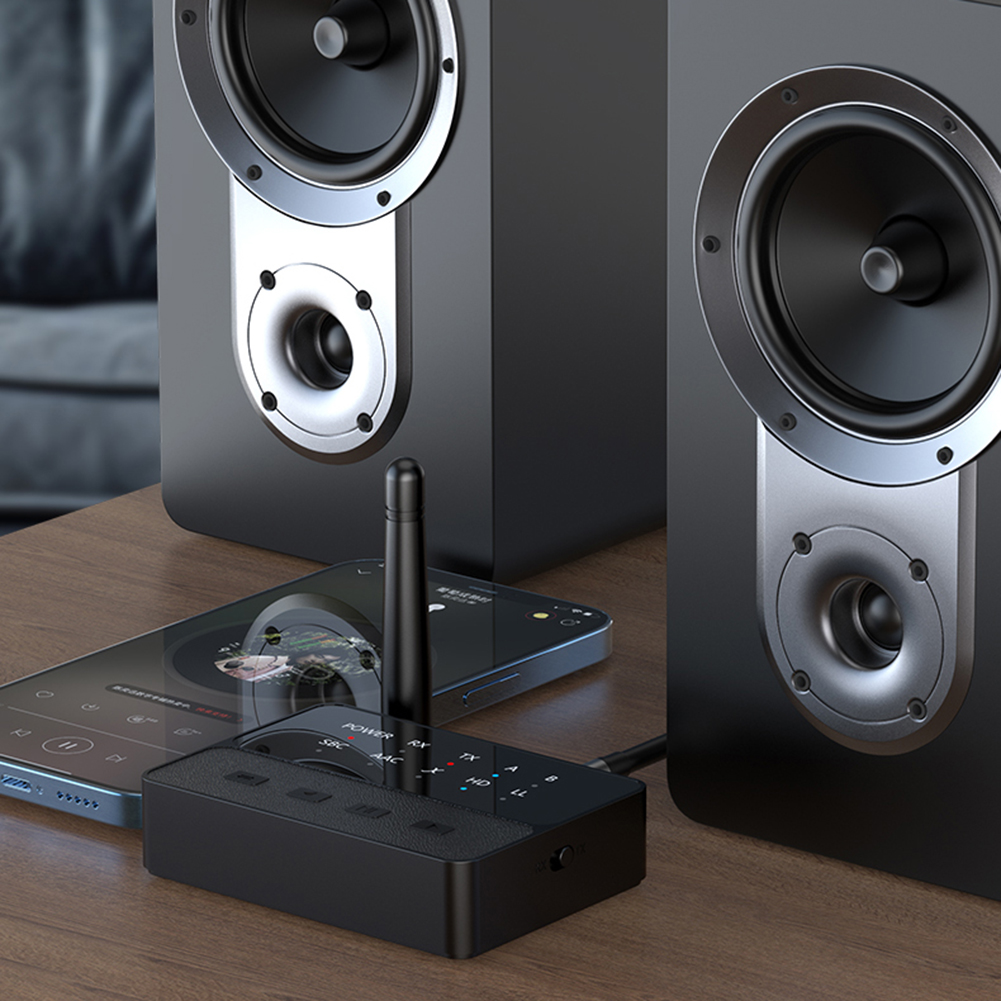 Bluetooth-kompatibel 5.3 trådlös stereoadapter 2 in 1 mottagare sändare med aux rca för tv bilhögtalare
