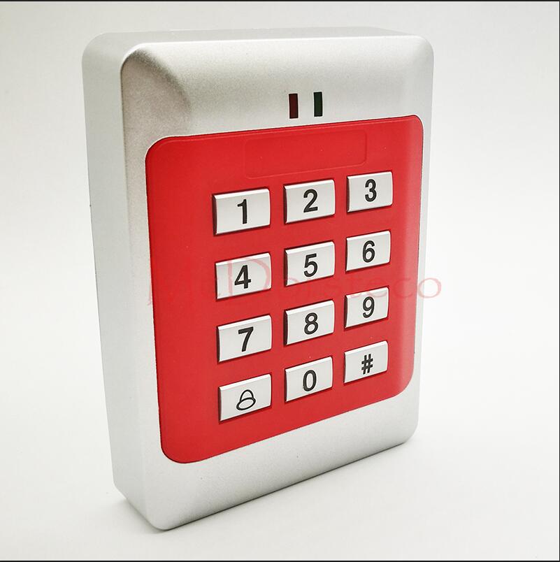 RFID standalone access control card reader with digital keypad for home/apartment/factory Door security system Wiegand Input: Red