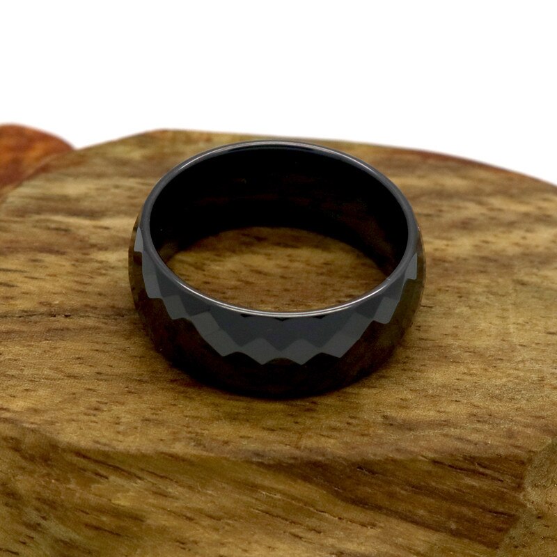 8mm brede ringe komfort passer mange facetterede kvinder hvid sort keramisk ring engagement mærke keramiske smykker bague keramiske femme
