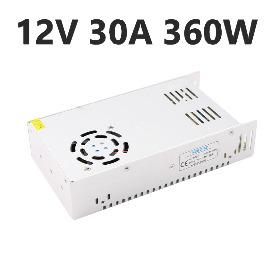 12V Power Supply AC 220V TO DC 12V 2A 3A 5A 10 15 20A Adapter 220 To 12v Power Supply Source 500w Led Transformer For Led Strip: 12V 30A 360W