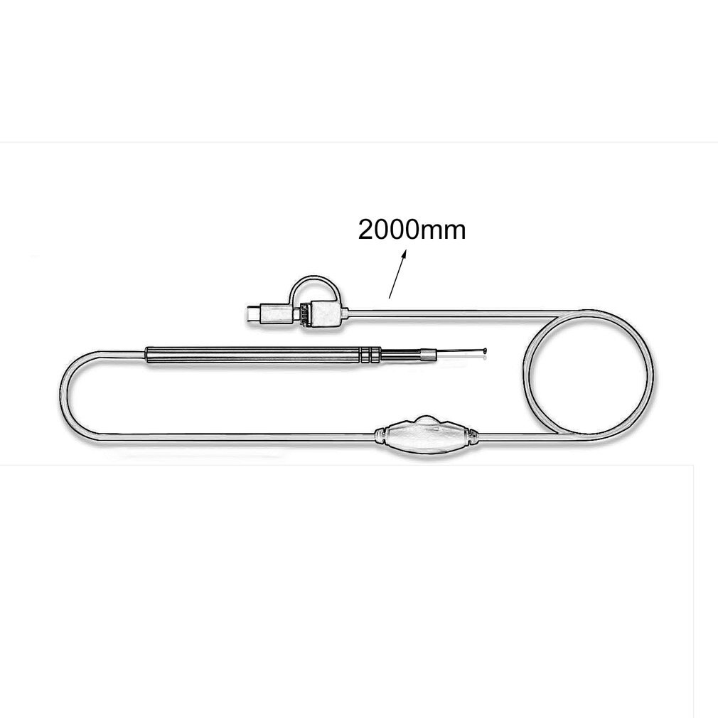 3 in 1 Visual ear canal endoscope Ear Cleaner with 30M/130M pixels Camera Endoscope Kit ear wax removal tool Health Care