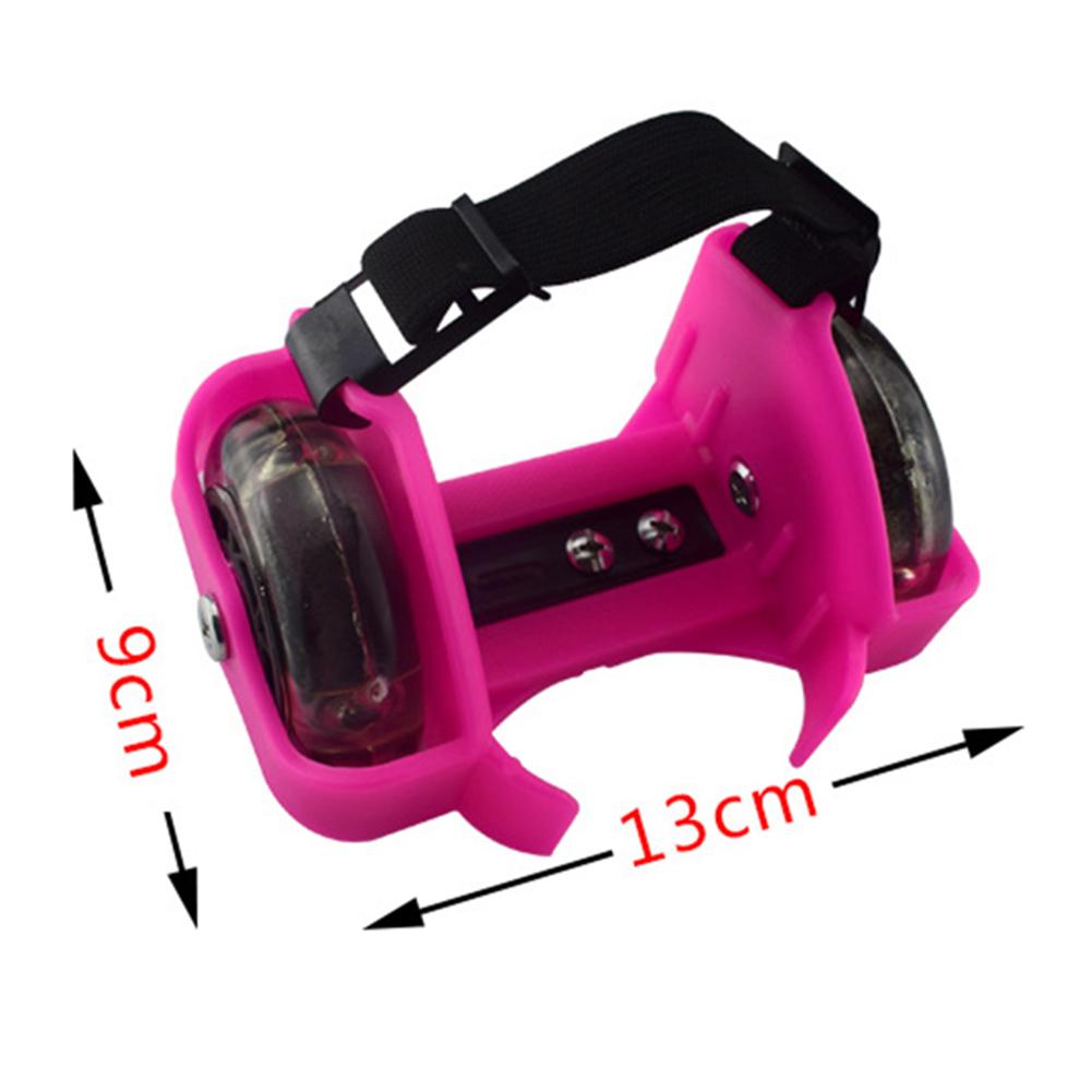 2Stck Kind freundlicher draussen Einstellbare LED Blinkt Rad Ferse Schuhe Schlittschuh Rollen LED Blinkt Rad Ferse Schuhe Schlittschuh rollen