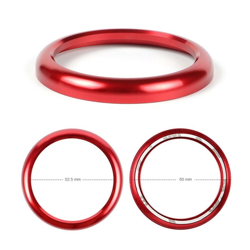 GTinthebox Matte Red Dashboard Center Clock Trim Compass Cover Ring for Porsche 911