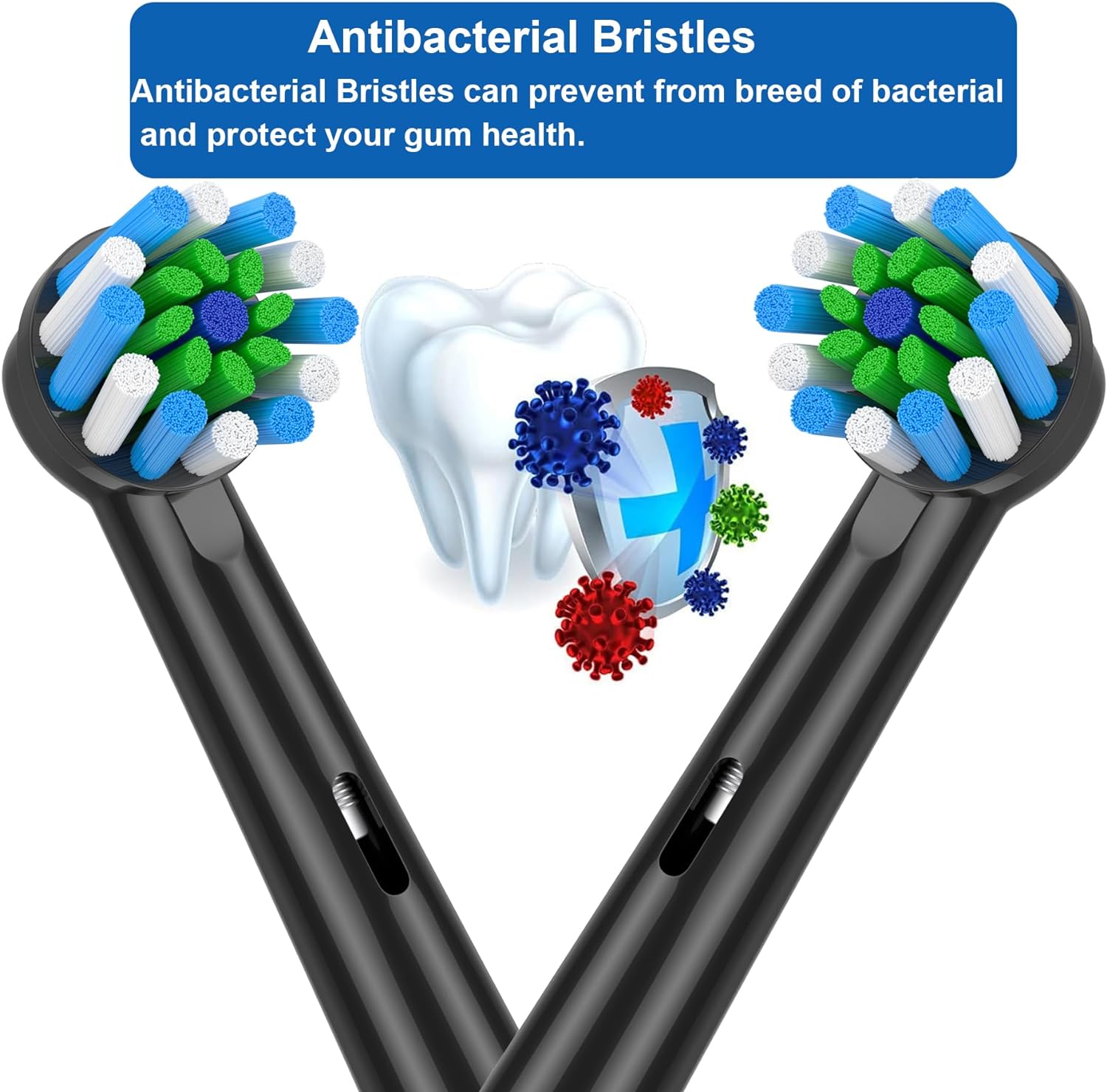 Black EB50 Brush Heads Cross Action 16 Degree Angle Spare Dental Nozzles for Oral B Electric Toothbrush D12/D16/DB4010/DB4510