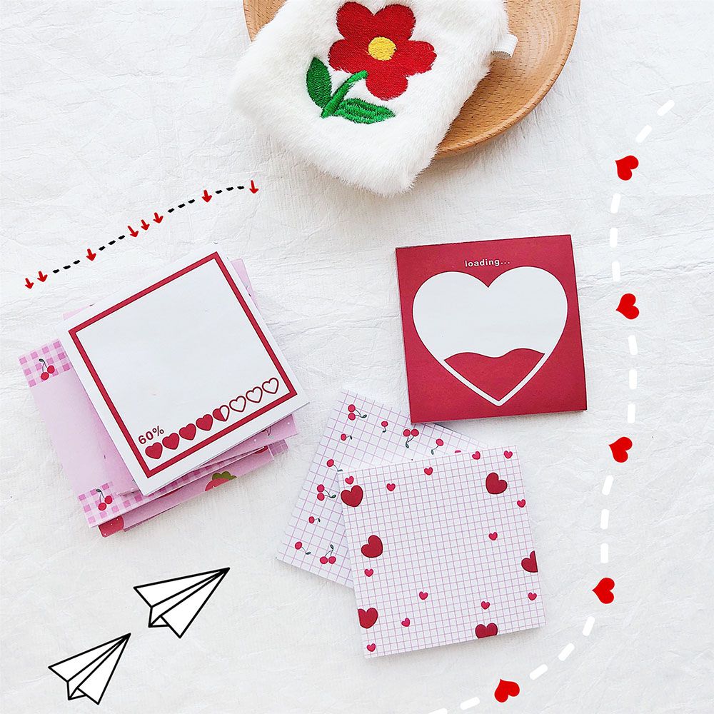50Sheets Leuke Roze Serie Sticky Notes Kawaii Memo Pad Scrapbooking Planner Stickers Papier Bladwijzers Koreaanse Briefpapier
