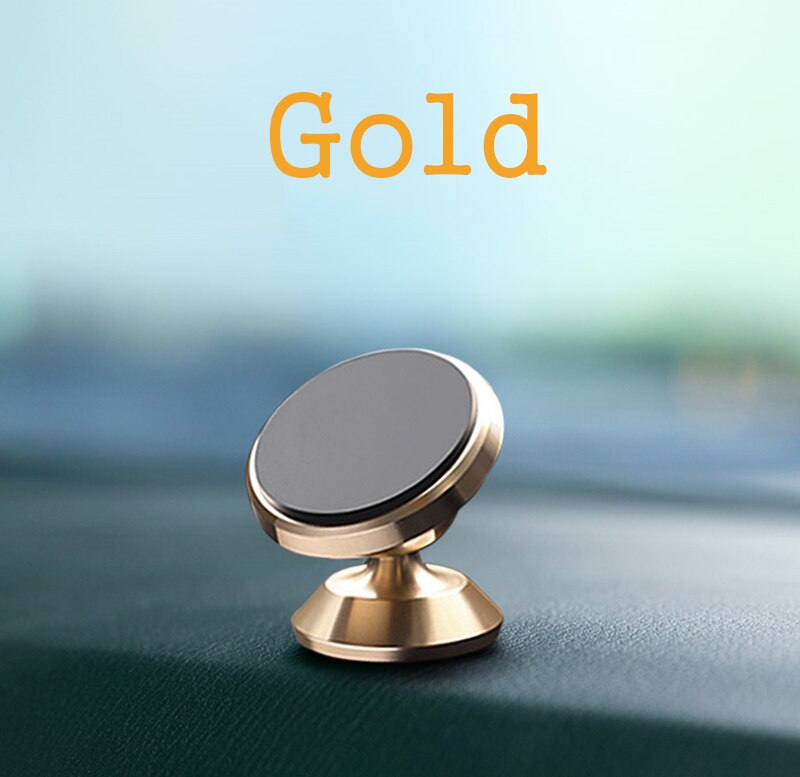 IKSNAIL Magnetische Auto Telefoon Houder Stand Voor iphone Samsung Universal Auto Dashboard Mount Mobiele Telefoon Stand Magneet GPS Houder: Gold