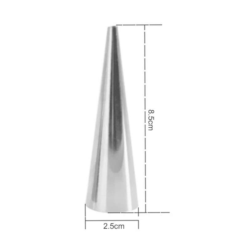 Moule Croissant cuisine inox cônes de cuisson corne pâtisserie rouleau gâteau moule spirale cuit Croissants Tubes Cookie outil: 8.5 x 2.5cm