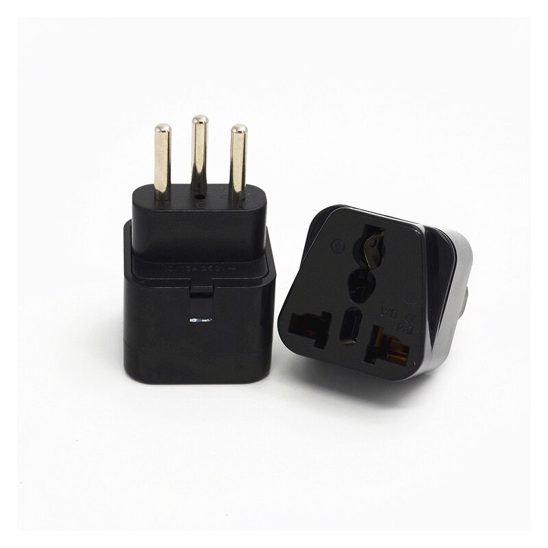 5Pcs Universal UK Europe AU USA to Swiss Switzerland Grounded Travel Adapter Plug wall socket SWEITZ Plug: Black