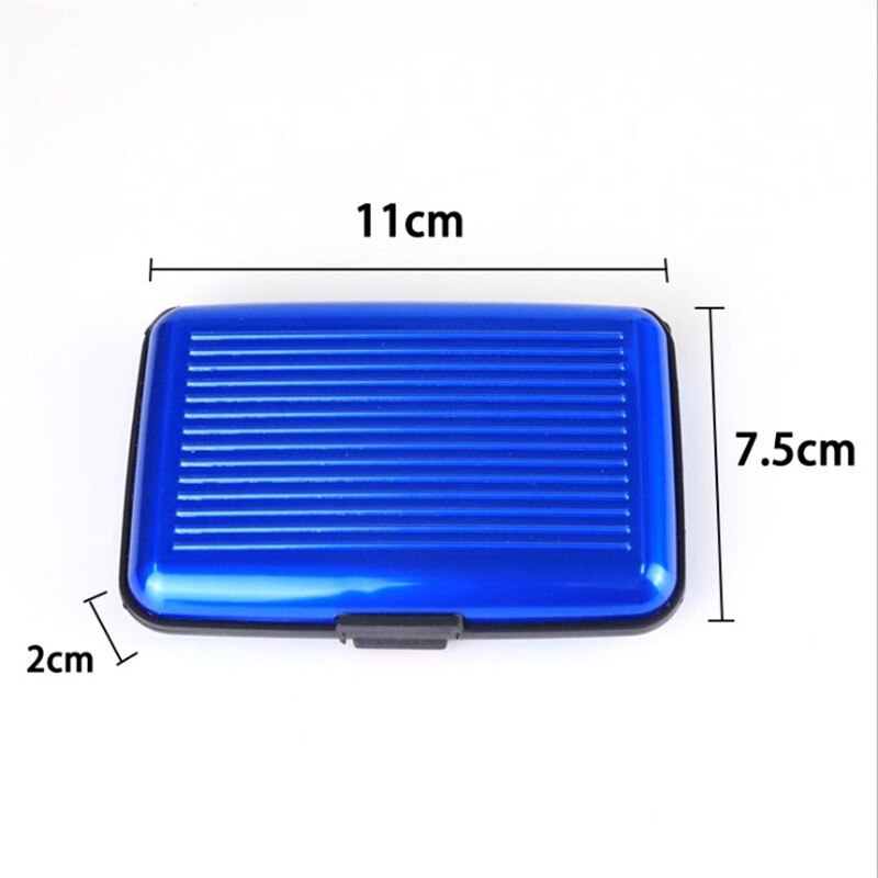 Funda rígida de aluminio para tarjetas de crédito, protector de escaneo Anti RFID para tarjetas de crédito, tarjetero femenino