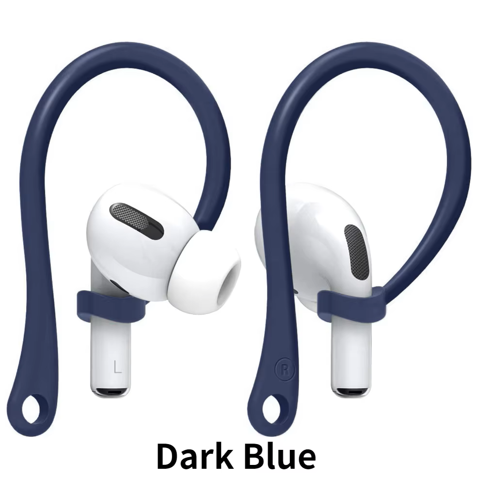 1Pair Silicone Anti-Lost Earhook For Apple Airpods Pro 1 2 3 Xiaomi Huawei Wireless Bluetooth Headphone Protective Accessories: Dark Magenta