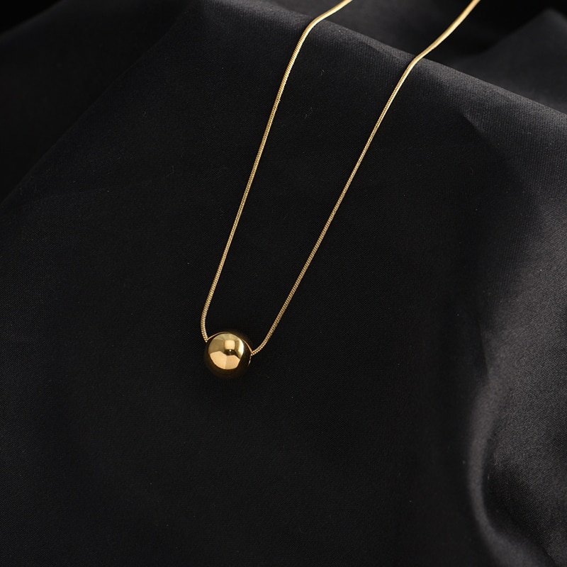 Collier rond en acier inoxydable pour femmes, pendentif en forme de serpent, bijoux, chaîne dorée